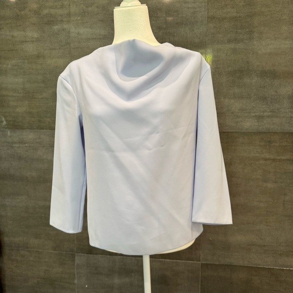 Emporio Armani Tops - Emporio Armani Soft Blue Cowl Neck Blouse